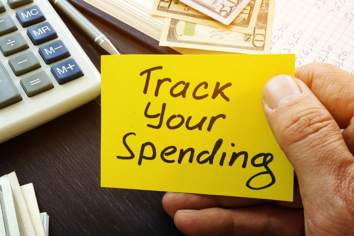 Photo of a paper with the Track Your Spending wording.