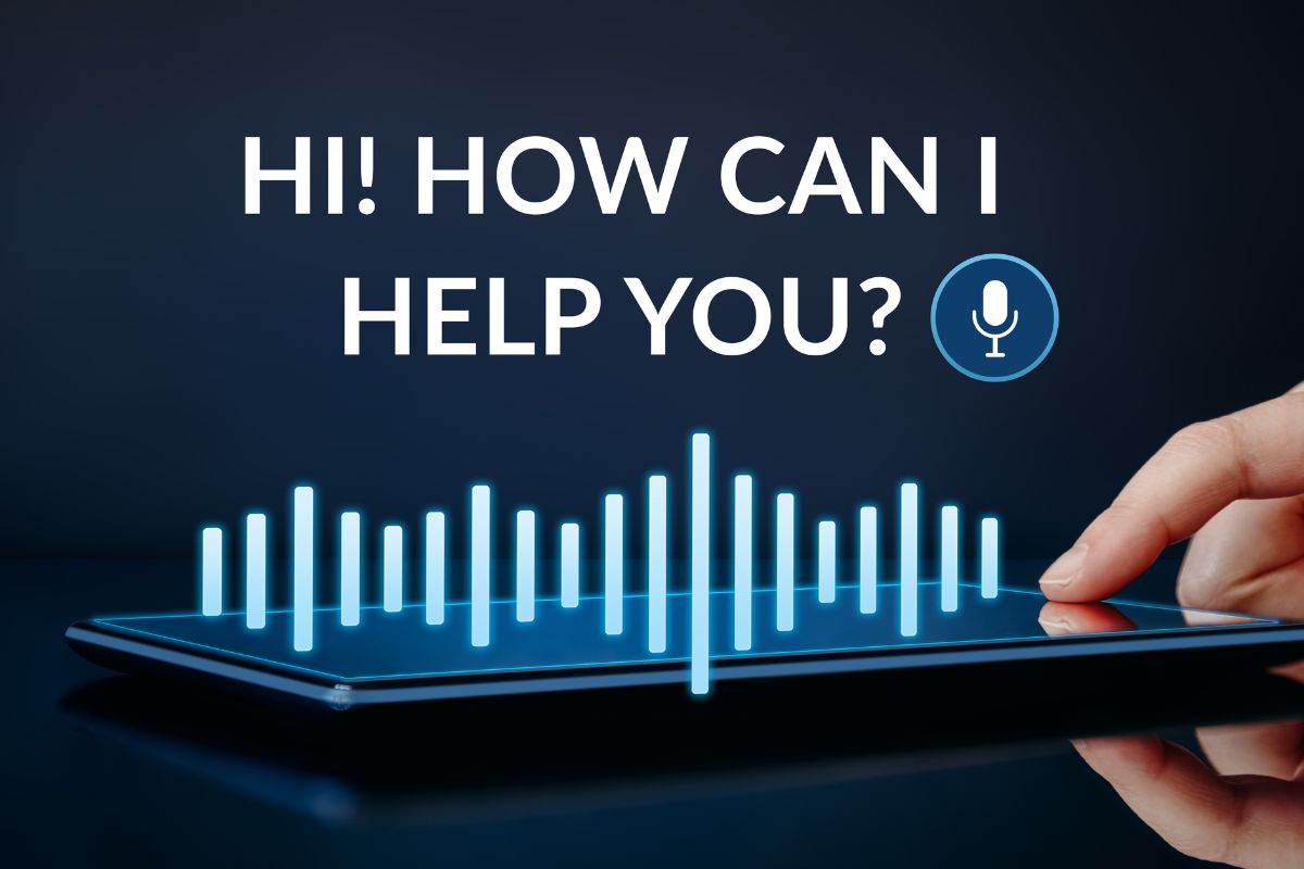 The image shows a girl's hand pointing to the phone's visual icons and notes referring to creating an AI digital assistant as a smart way to make money without ongoing work.