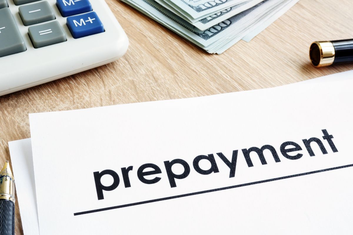 An image of a paper with repayment wording.