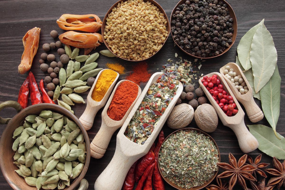 The photo of fancy spices.
