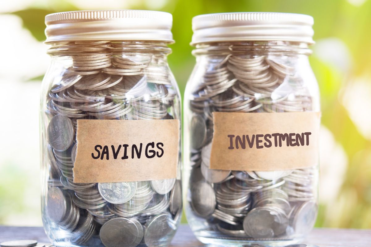 A photo of jars for savings and investment.