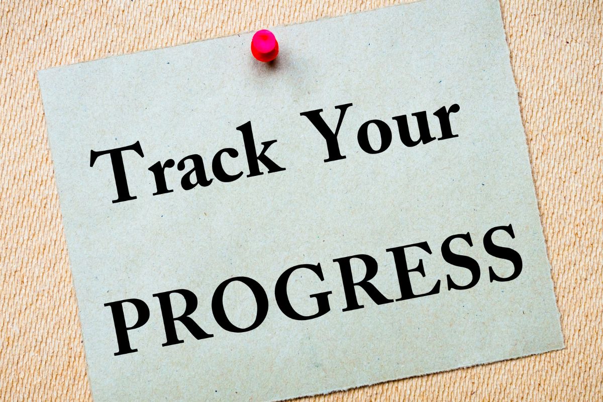 An image of a paper with Track Your Progress wording.