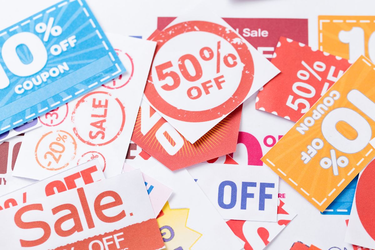 The picture of coupons.