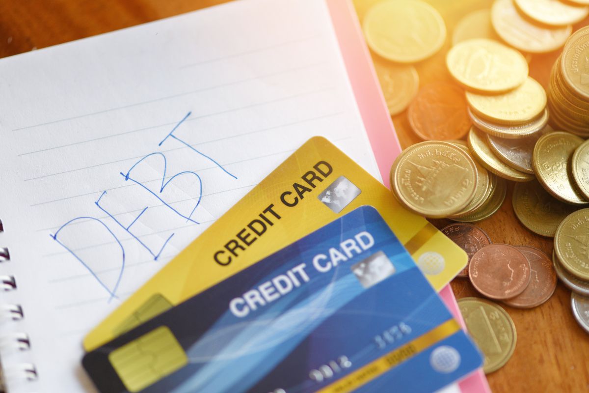 The picture of credit card debt.