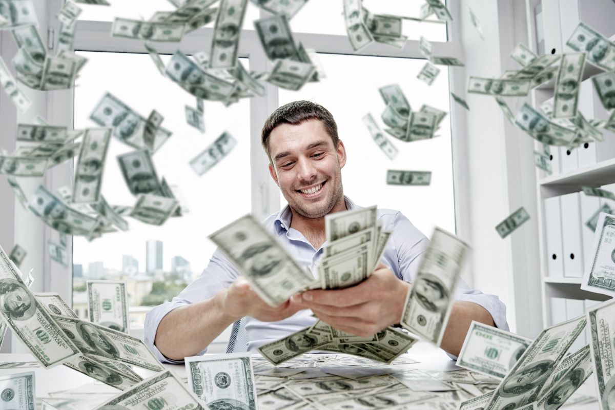 A photo of a man living in financial prosperity.