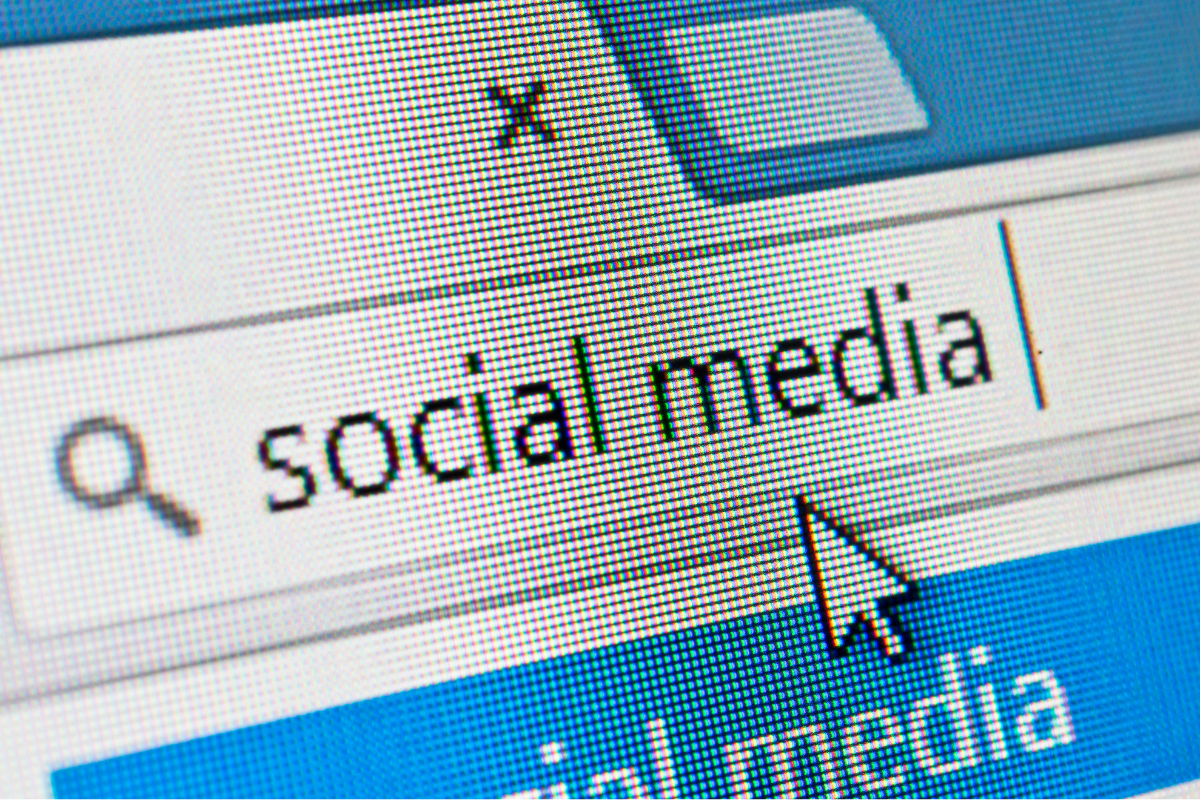 The image shows using social media to promote items.