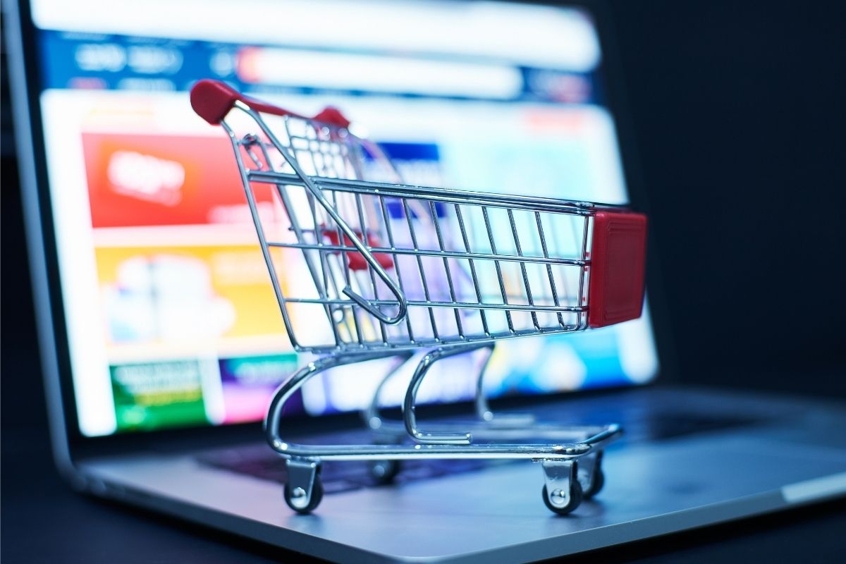 The photo shows social media shopping.
