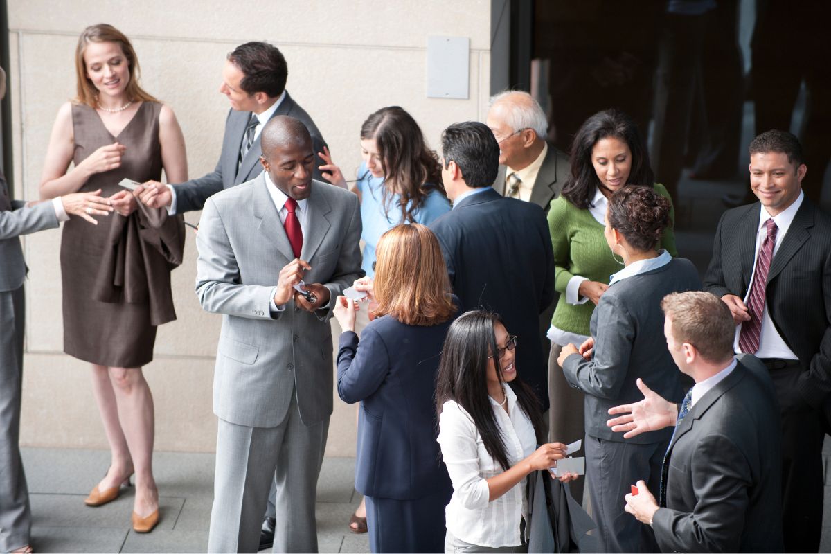 The picture is about the network with successful people.
