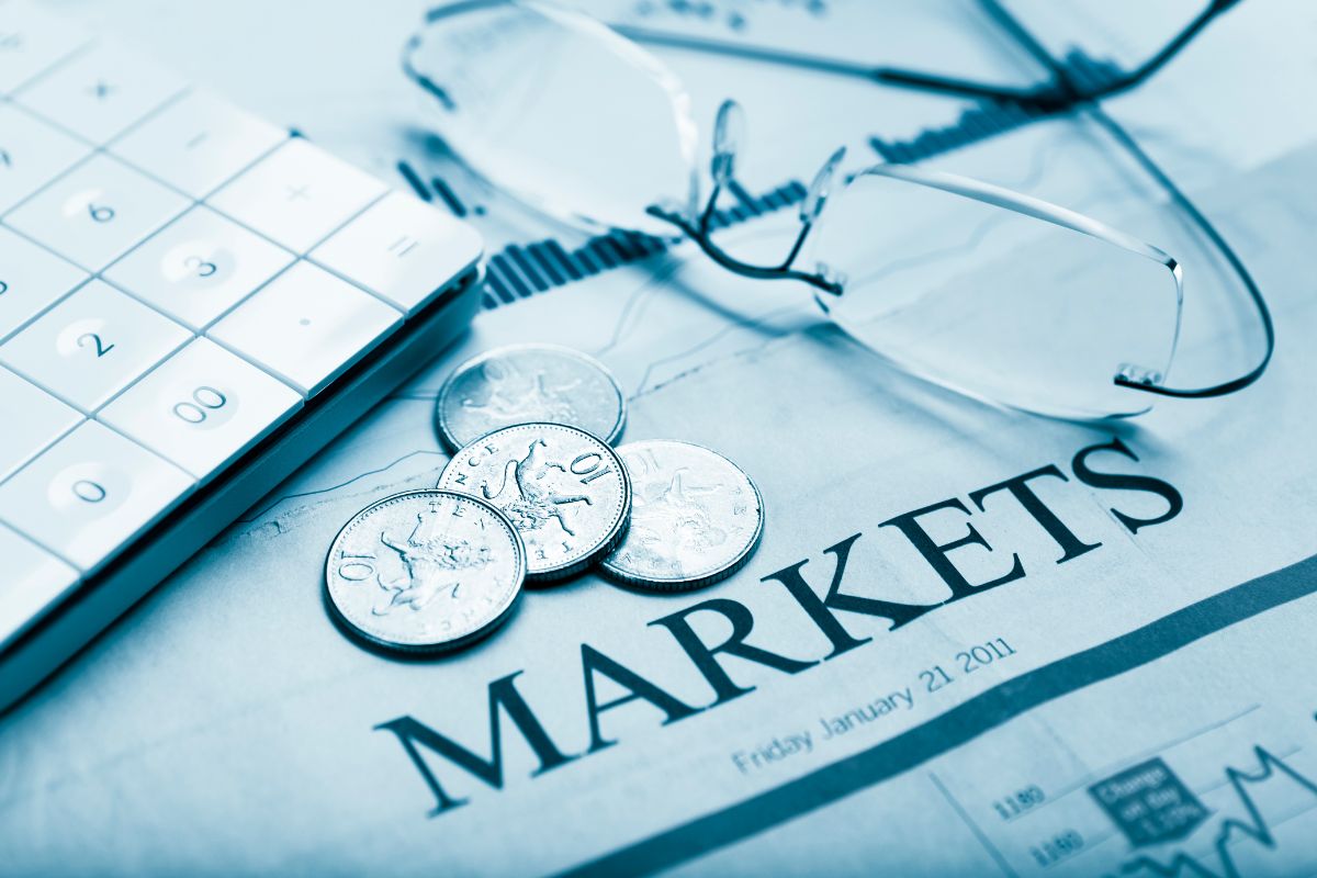 The photo shows a paper with markets wording.