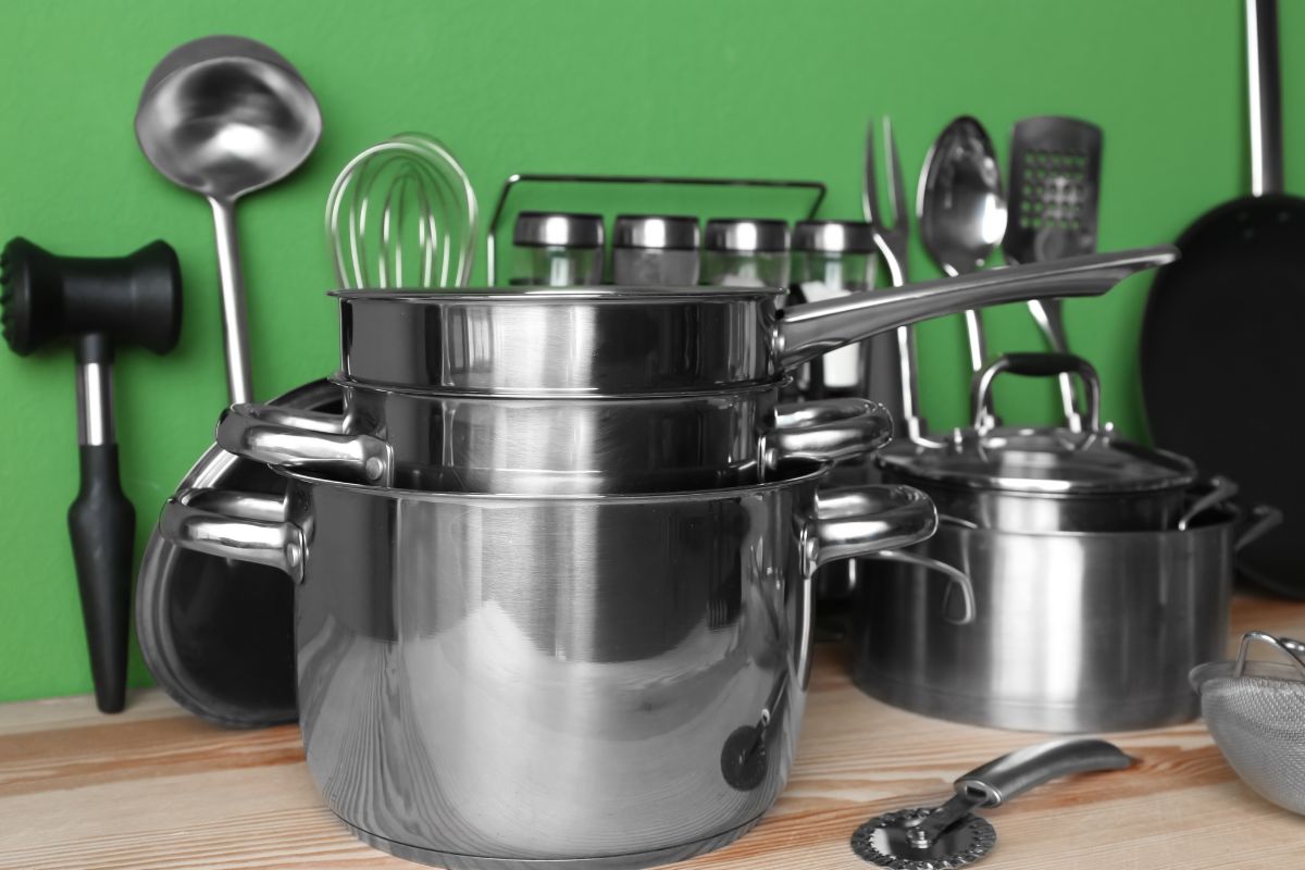 The image shows restaurant supply stores.
