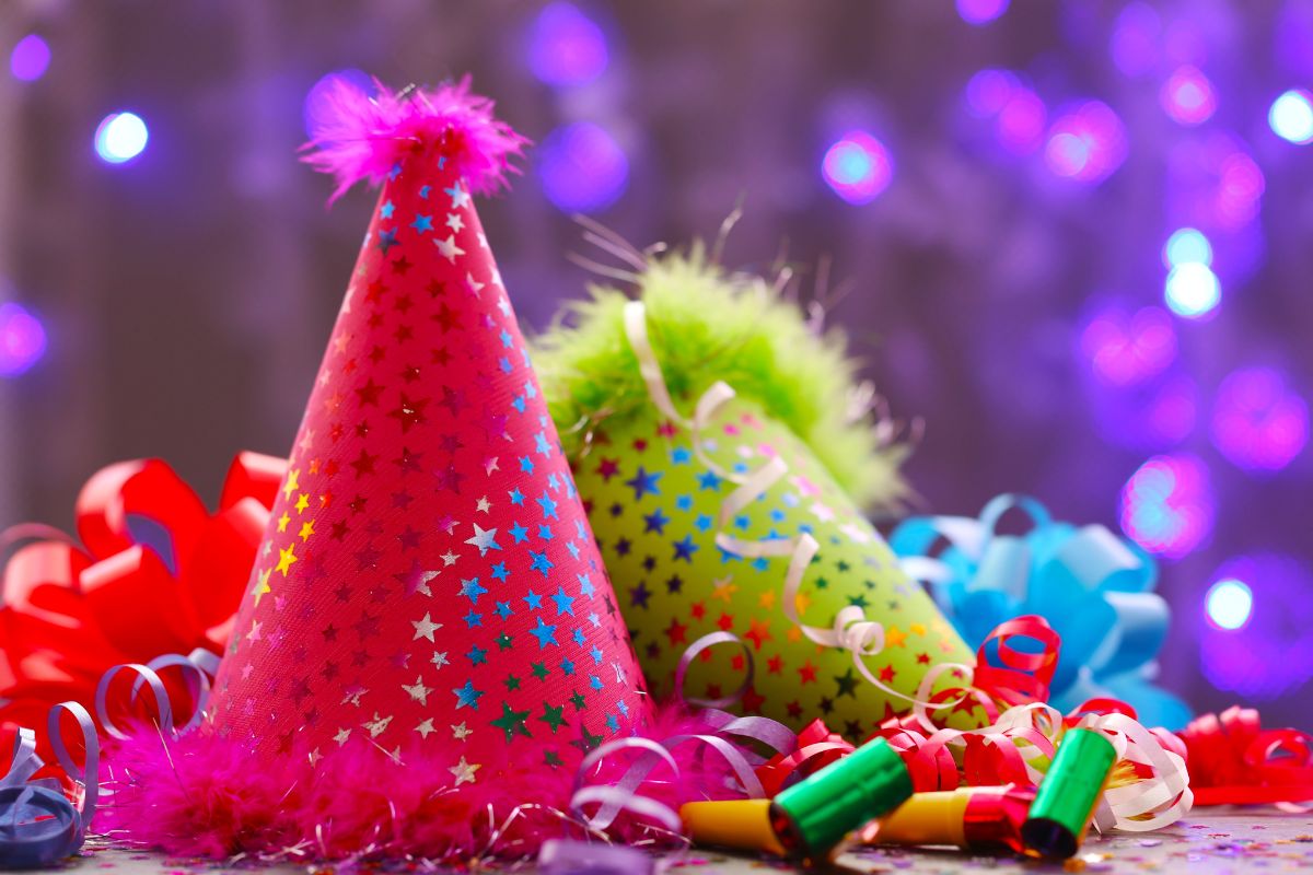 The image shows party supplies.