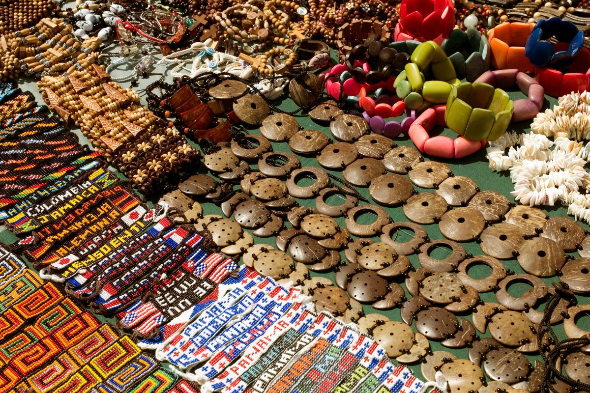 The photo shows souvenirs.