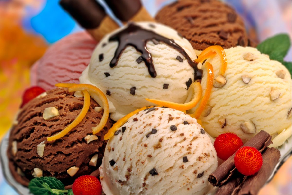 The image shows ice cream.