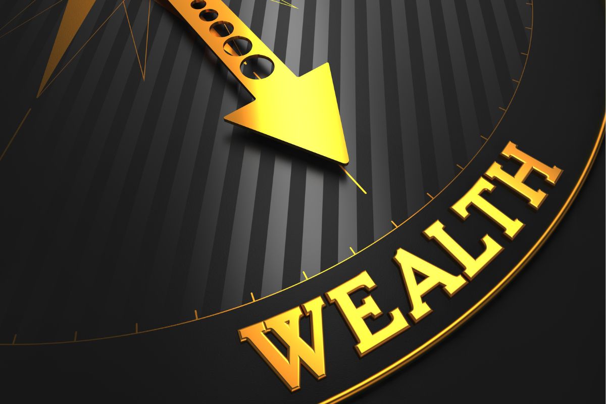 The picture shows a wealth wording.