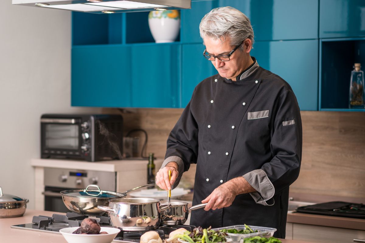 The picture shows a private chef for celebrities.