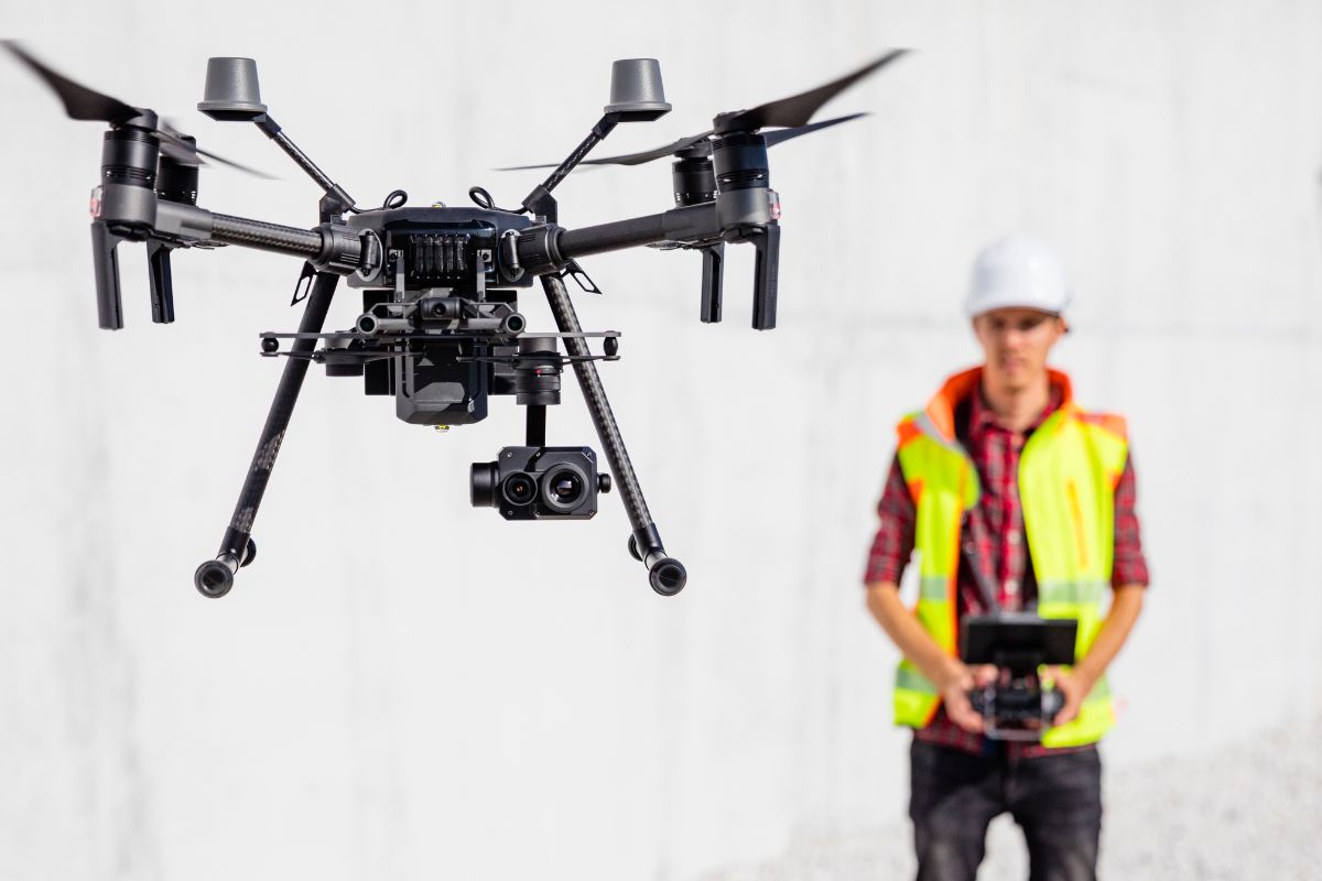 The image shows drone operators.