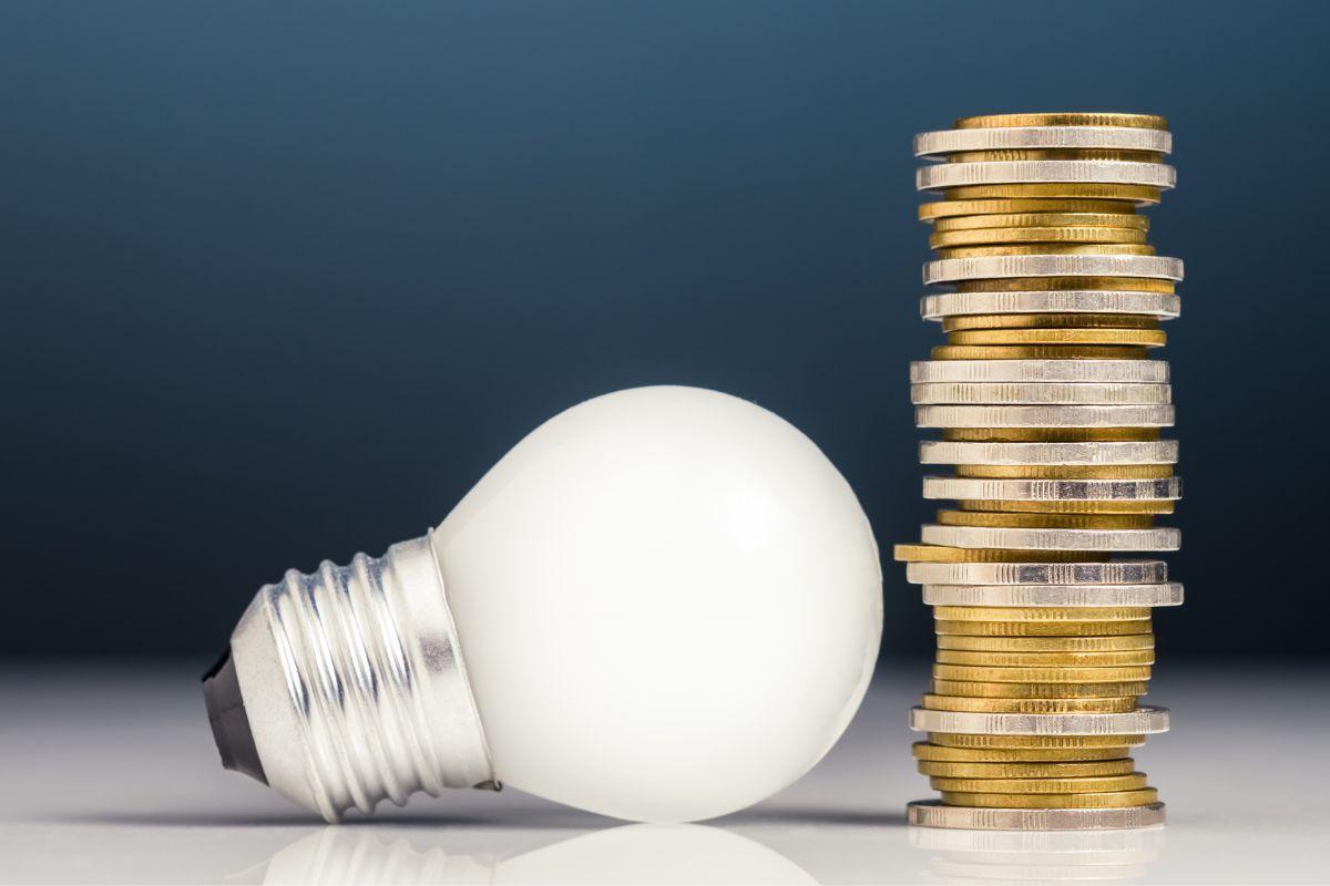 The photo shows a coin stock and a bulb which refers to the money-making ideas that help build financial stability and can even replace a full-time job.