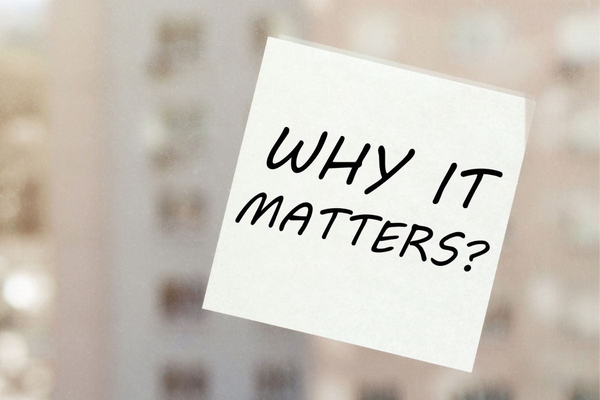 The image shows a piece of paper with notes referring to knowing why financial freedom matters so the sooner you can enjoy life without money worries.