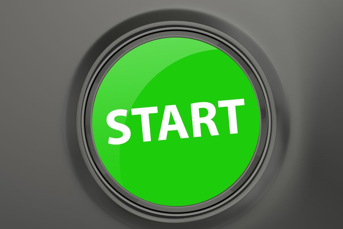 The image is a bout a start button.