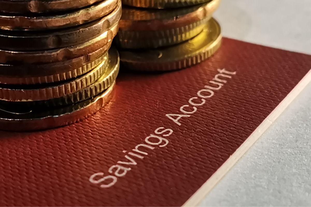 The photo is about a savings account.