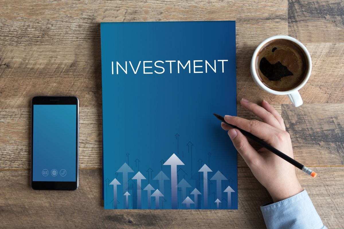 The photo shows an investment portfolio. 