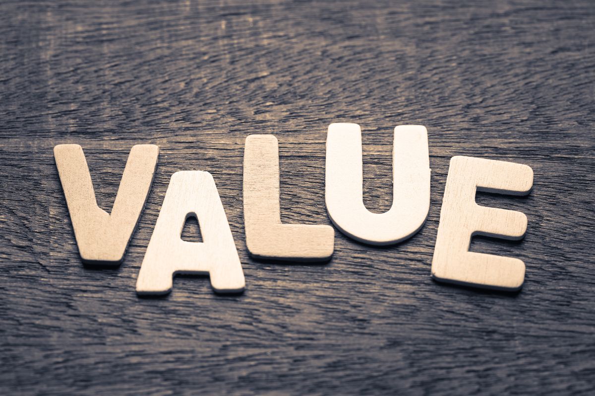 The image shows a value wording.