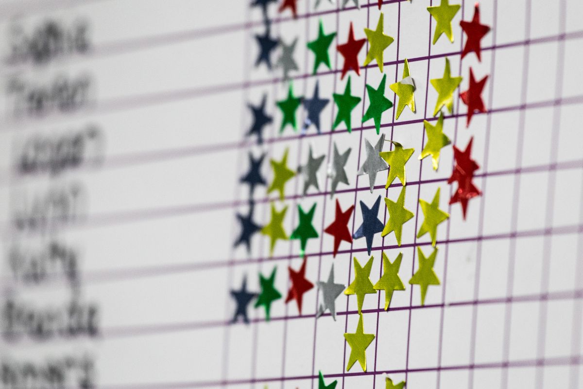 The image shows a sticker chart.