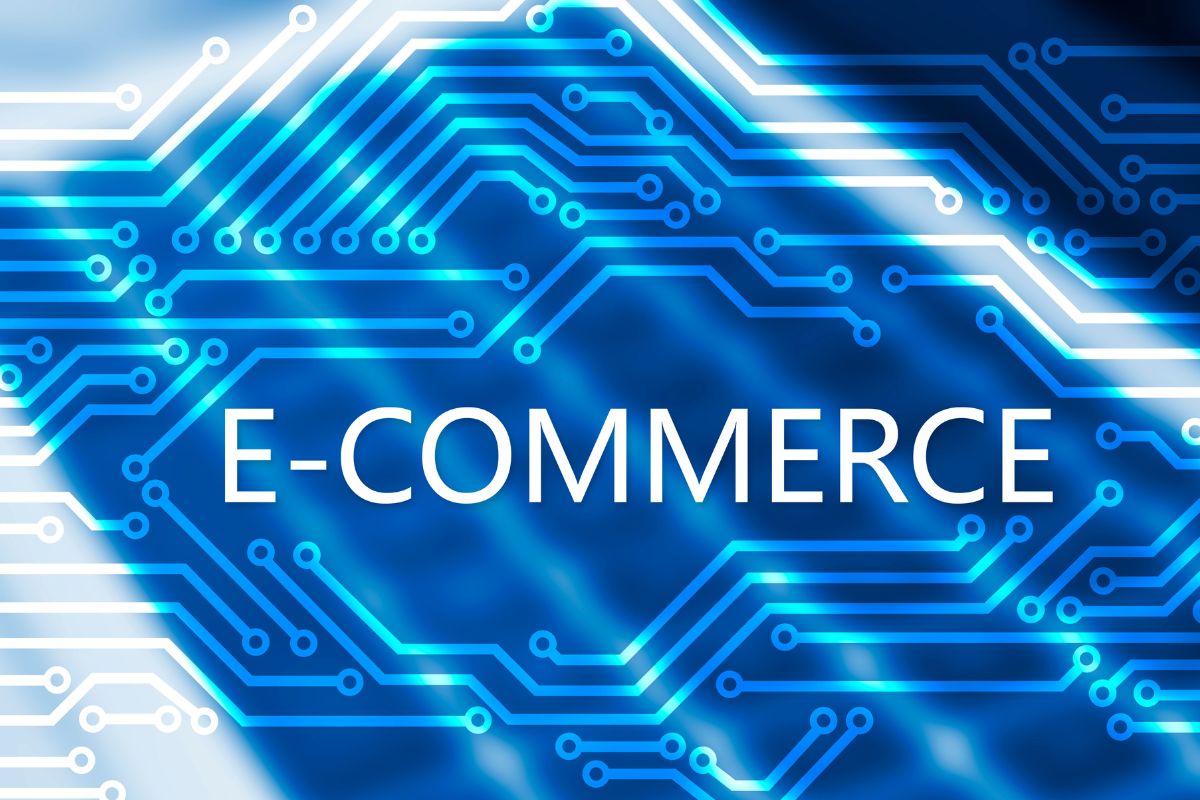The picture is about E-commerce wording on the screen.