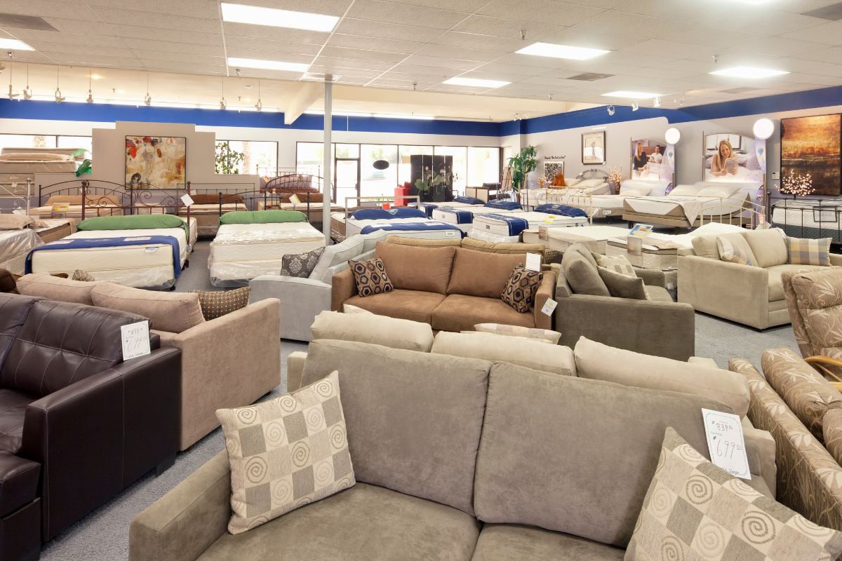 The image shows furniture that loses value fast.