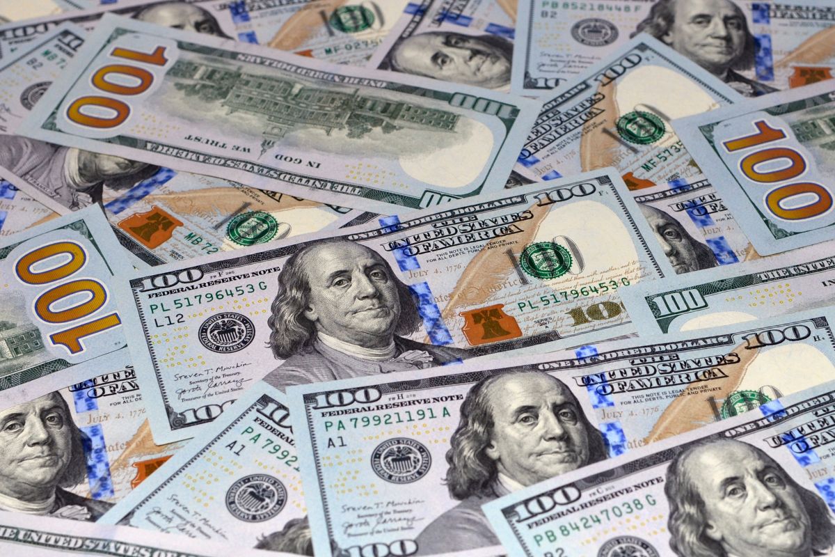 The image shows hundred hundred-dollar bill to save.