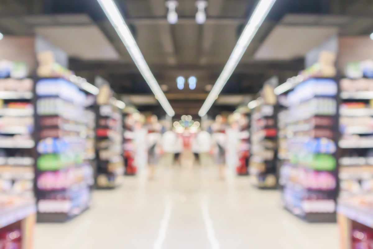 The picture shows a grocery outlet.
