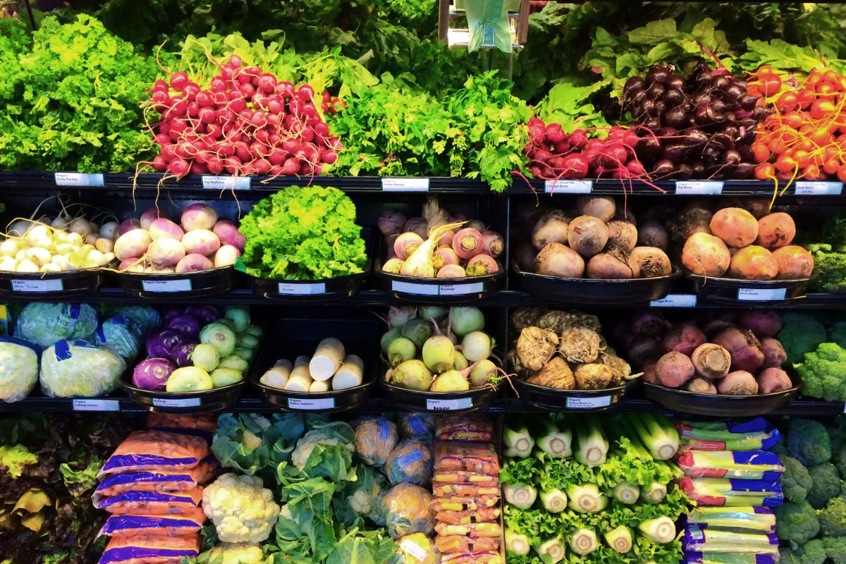 The image of different varieties of vegetables.
