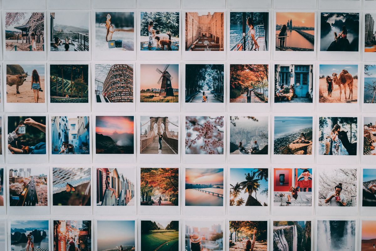 A picture collage of different landmarks.