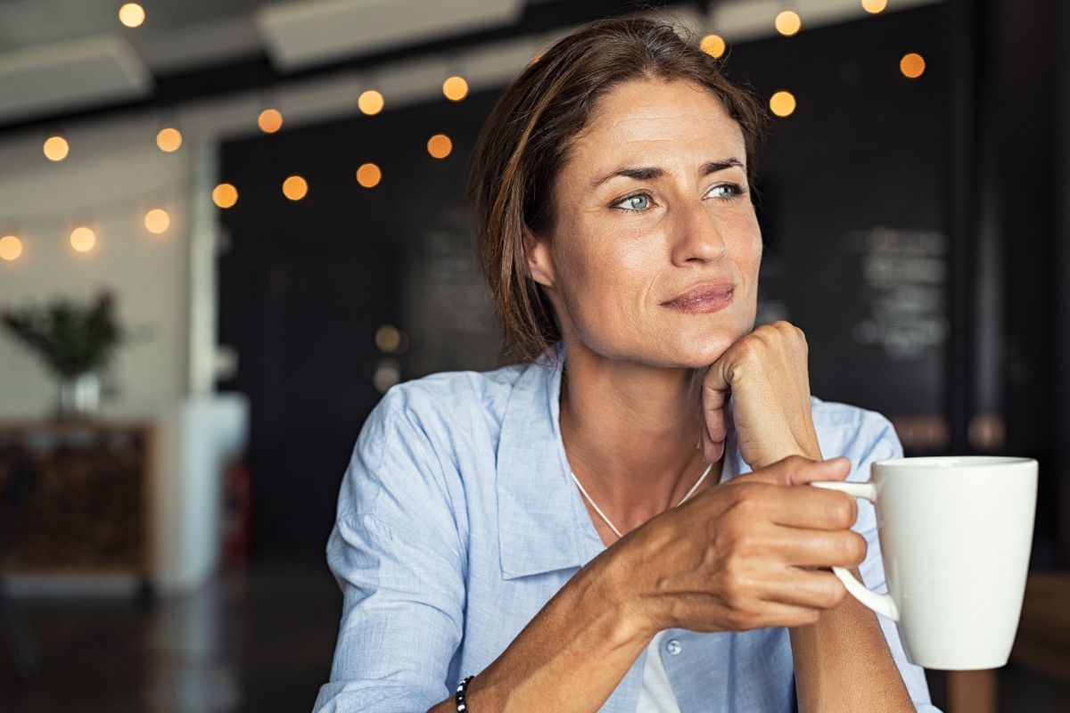 A picture of someone thinking. 