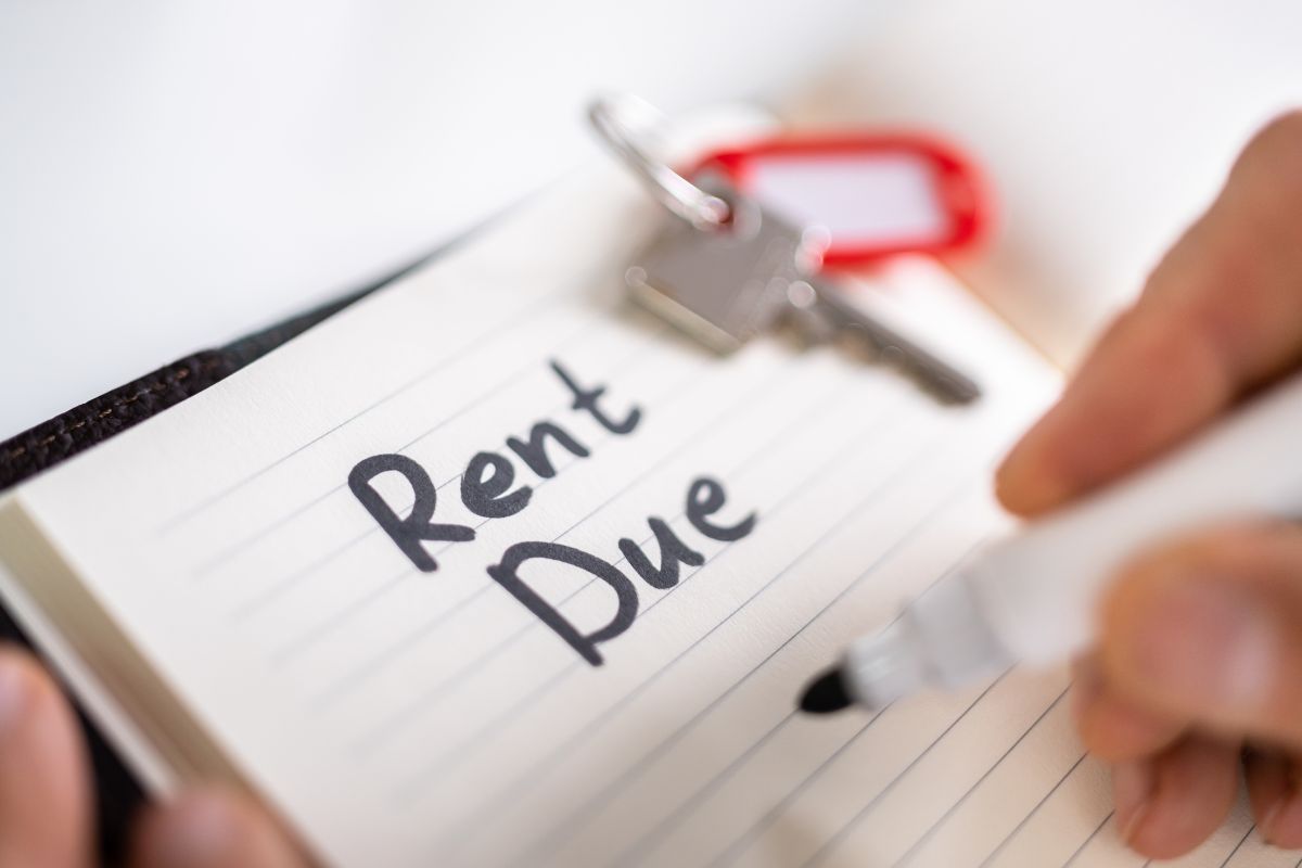 A picture of a due rent.