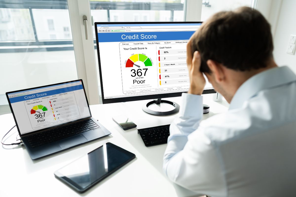 A picture of someone with bad credit.
