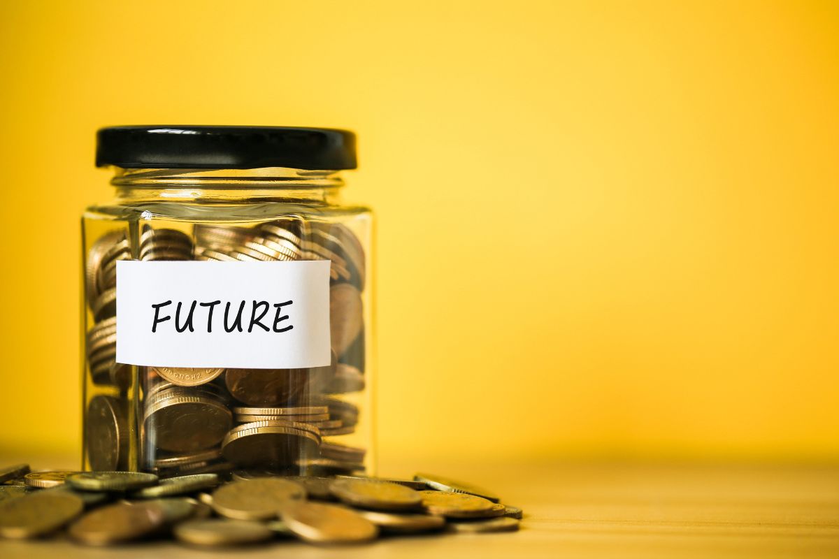 A picture of someone saving for the future.