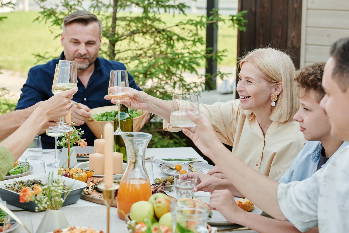 A picture of a family bonding.