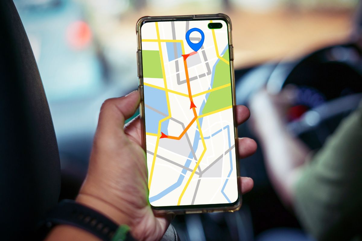 A picture of a map application.