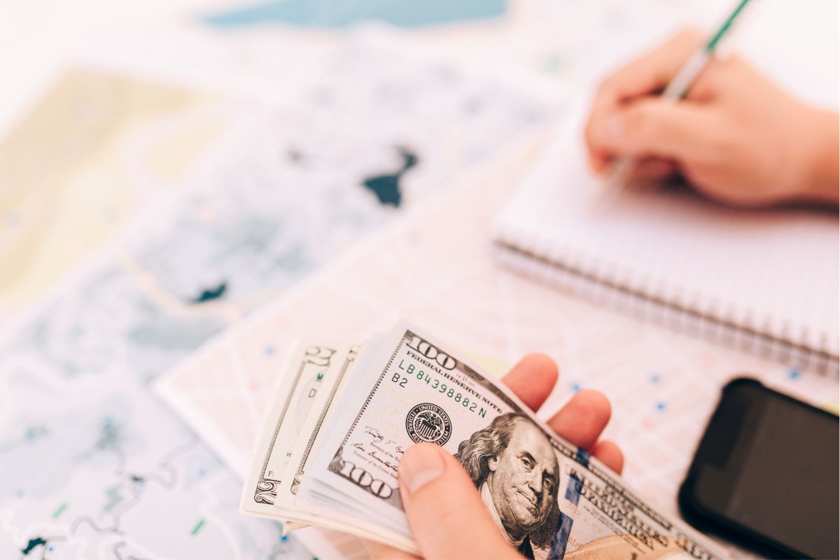 A picture of someone creating a budget.