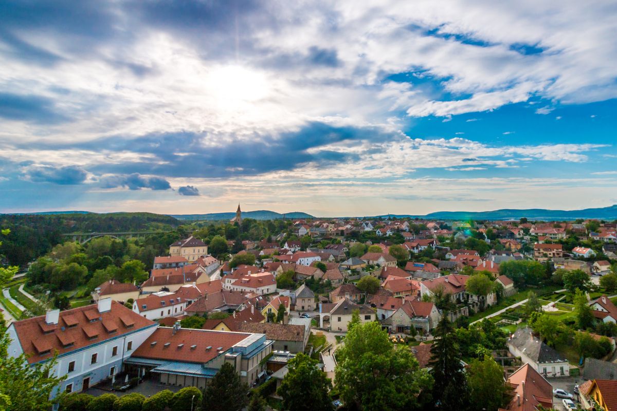A picture of a small town.