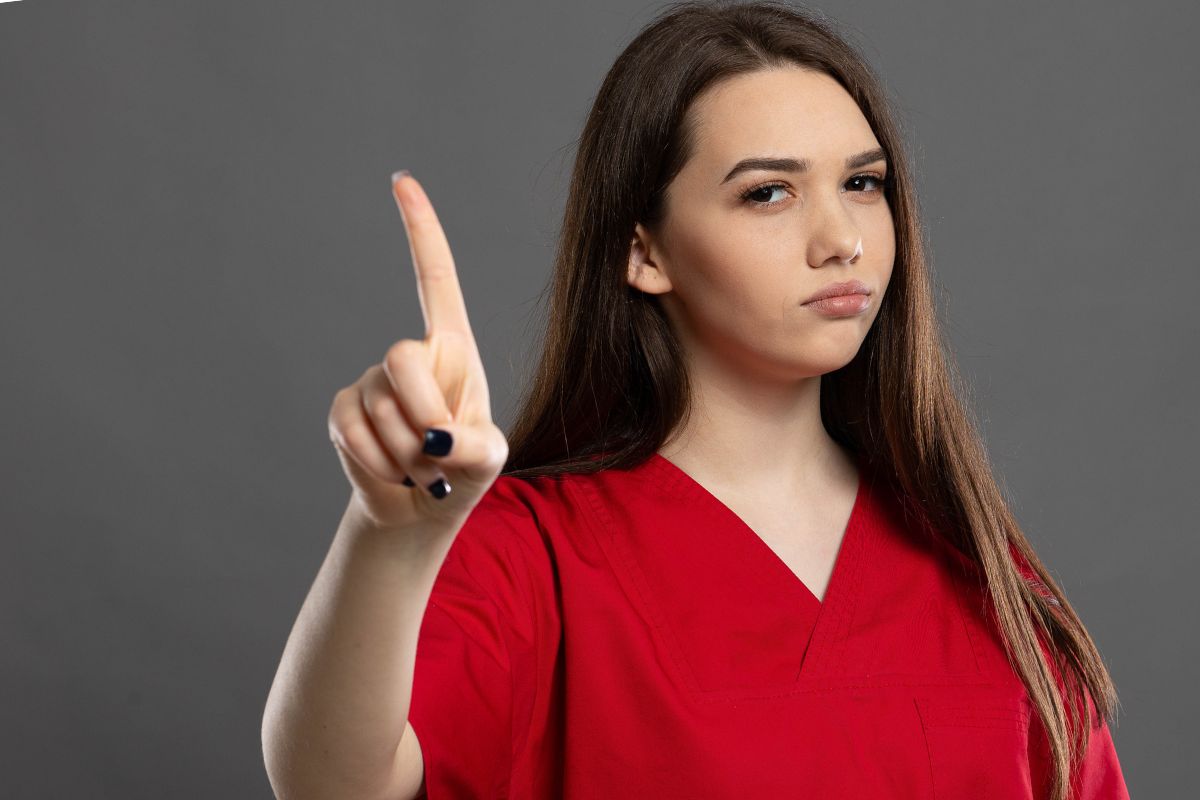 The image shows a girl doing a no sign-in which says I can't afford vs says how can I afford