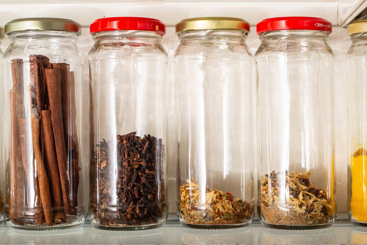A picture of repurposed jars. 