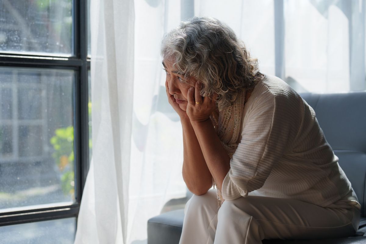 A picture of someone worrying. 