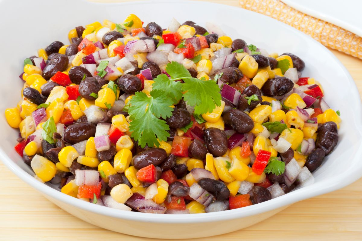 A picture of Black bean and corn salad.