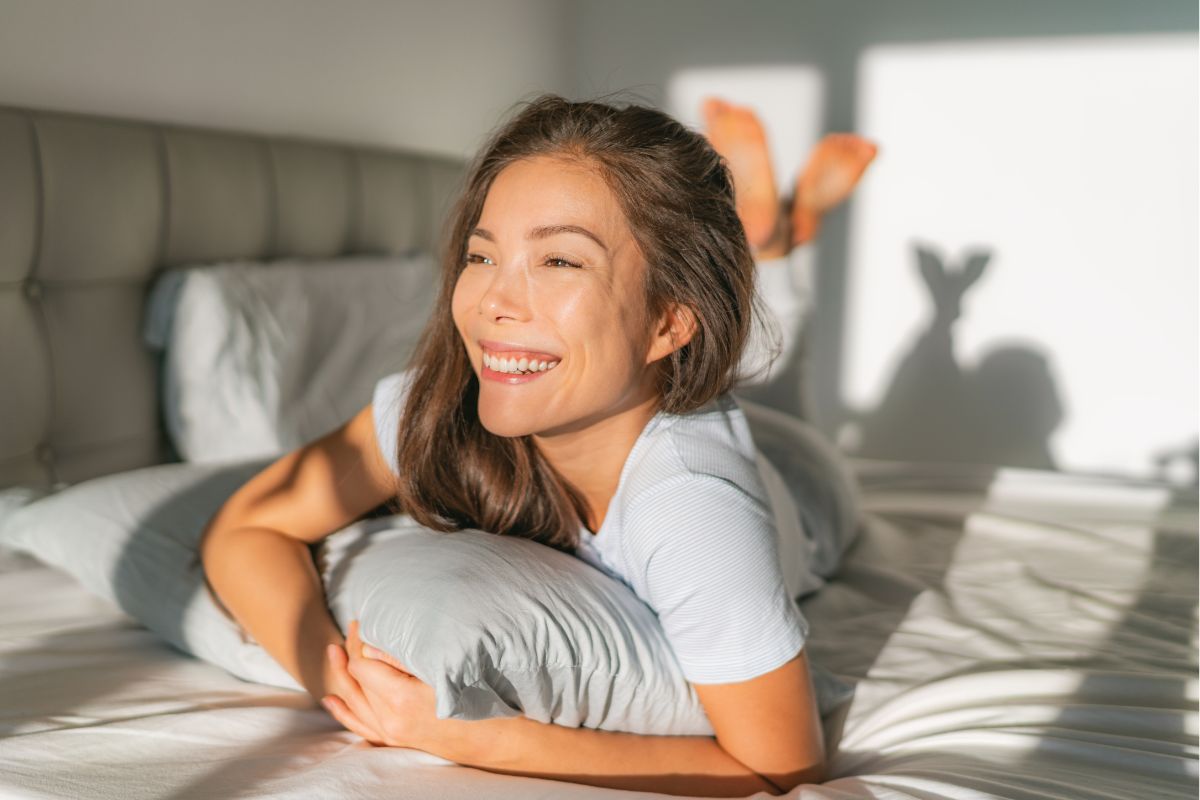 A picture of someone smiling. 