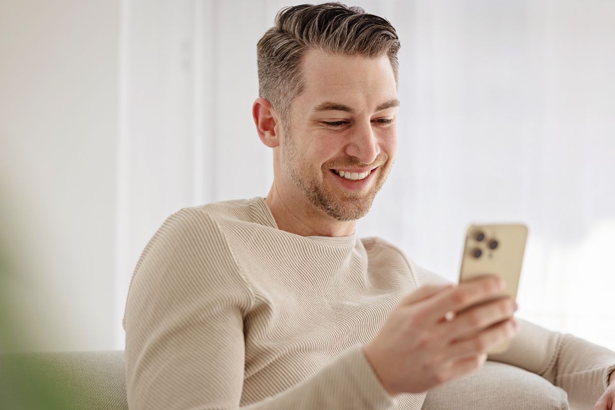 A picture of someone smiling. 