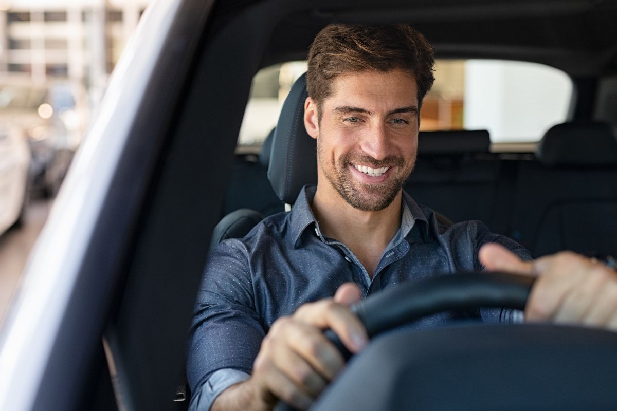 A picture of someone smiling. 