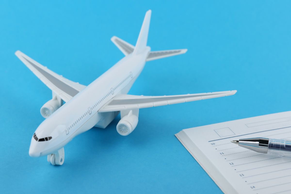 A picture of a replica of an airplane. 