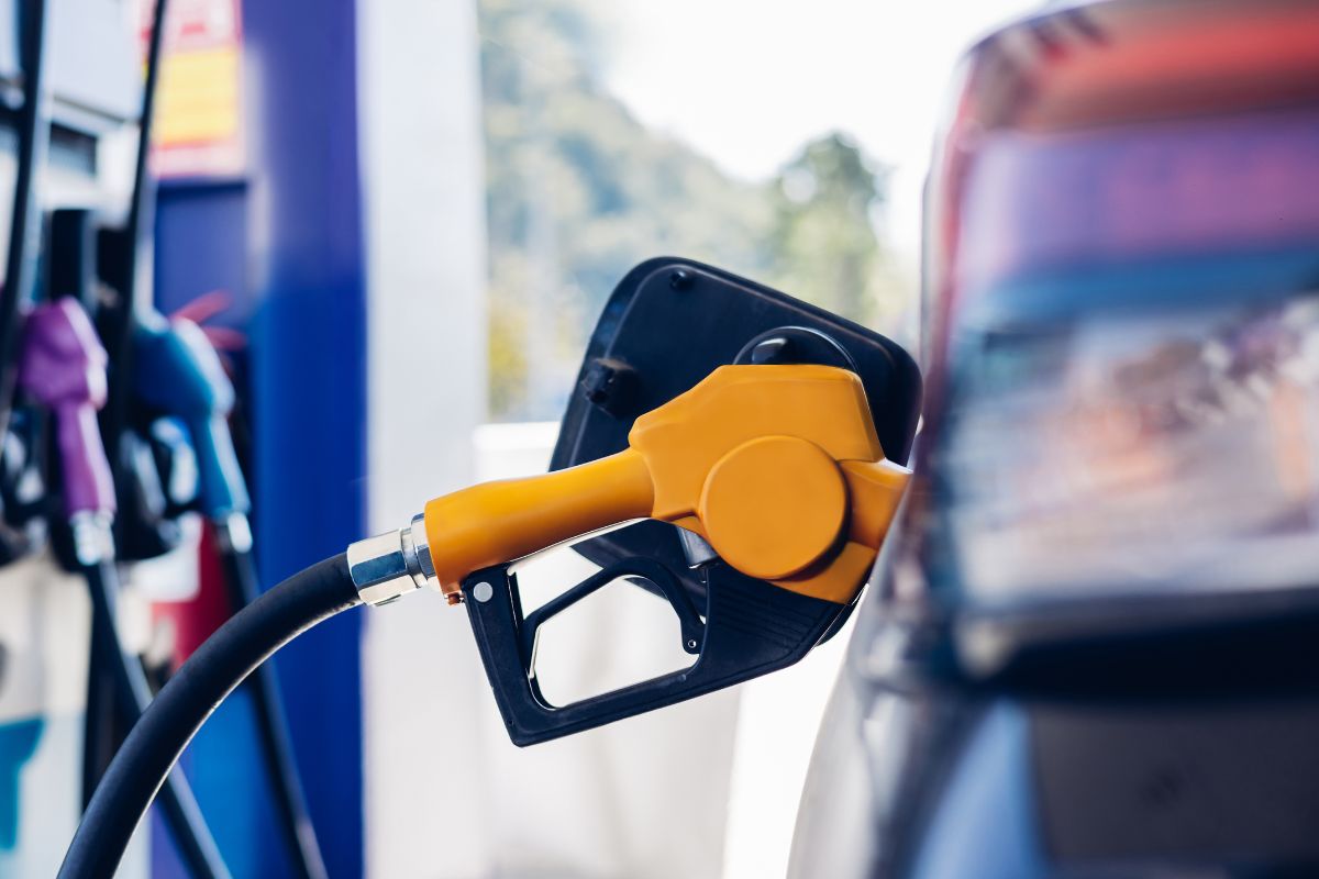 A picture of a car refueling.